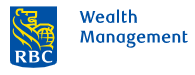 RBC Wealth Management logo featuring a blue shield with a gold lion holding a globe, accompanied by the words "Wealth Management" in blue text to the right.